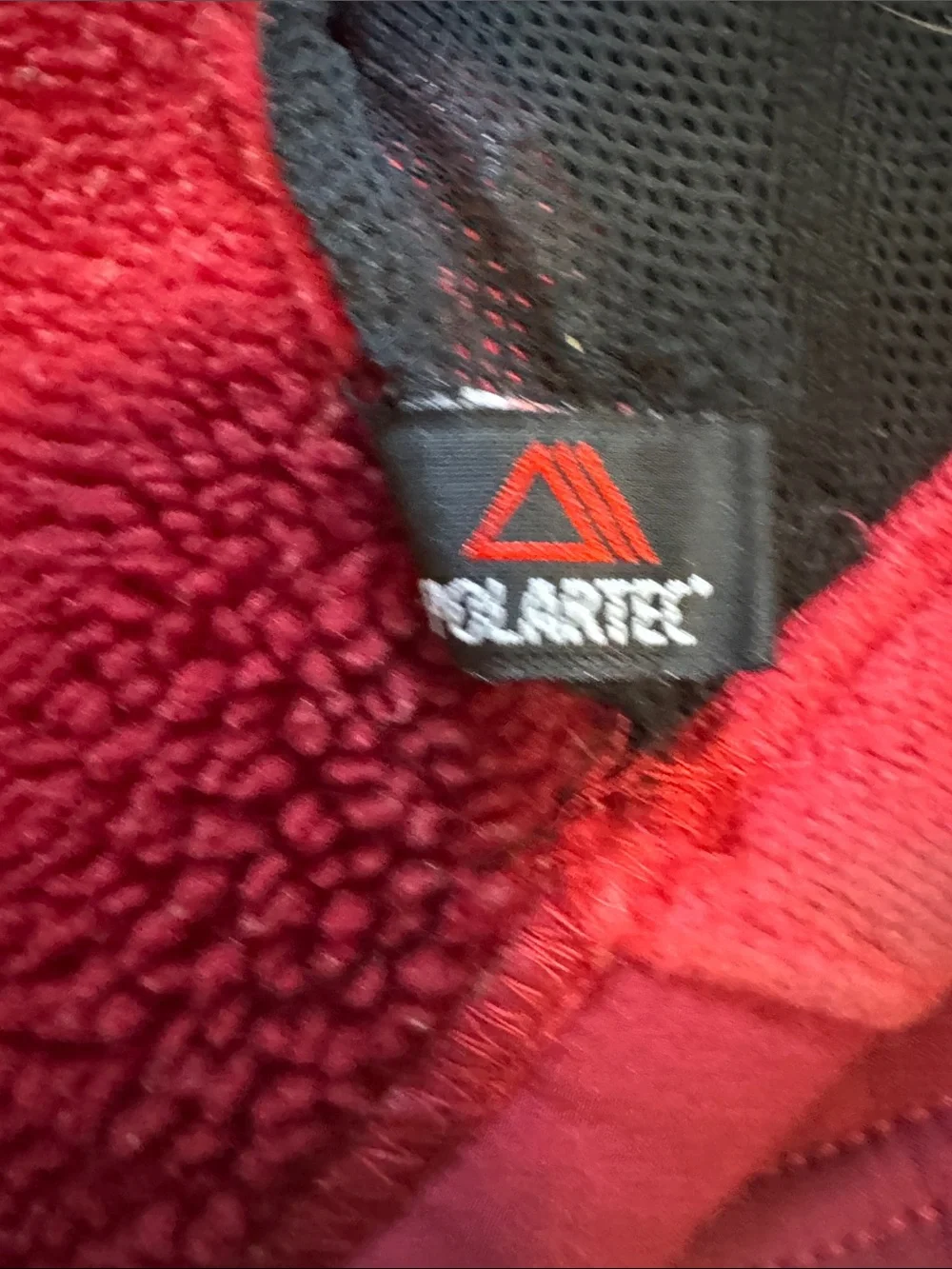 L.L. Bean Two-Tone Red Fleece Full-Zip Jacket